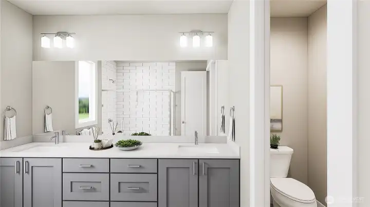 Primary Bathroom. (Facade, Ext Colors, Interior Photos & Floor Plans for illustrative purposes only. Actual Facade, Ext Colors, Interiors & Floor Plans may differ.)