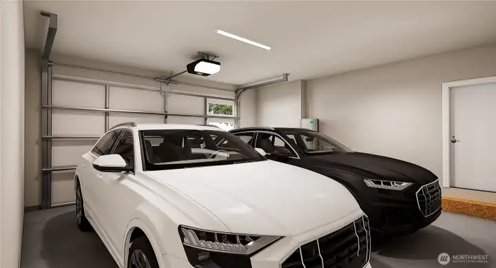 2-car garage with plenty of space for 2 cars! (Facade, Ext Colors, Interior Photos & Floor Plans for illustrative purposes only. Actual Facade, Ext Colors, Interiors & Floor Plans may differ.)
