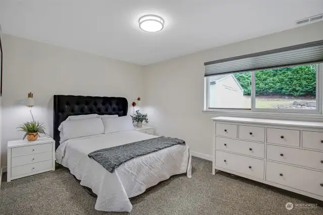 Light and airy primary bedroom ready for any decor.