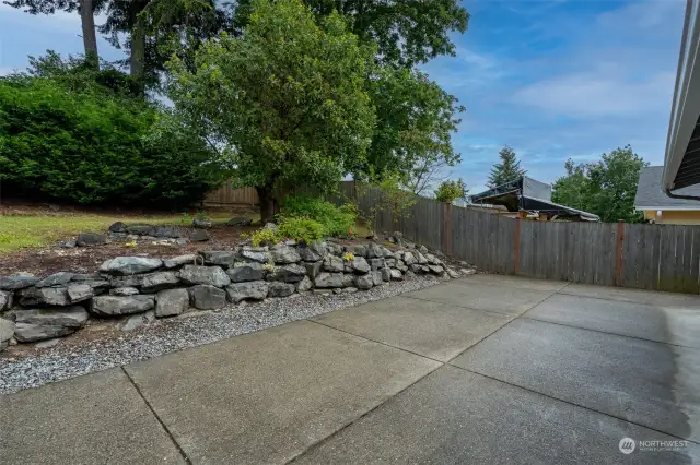 Fully fenced yard offer privacy galore.