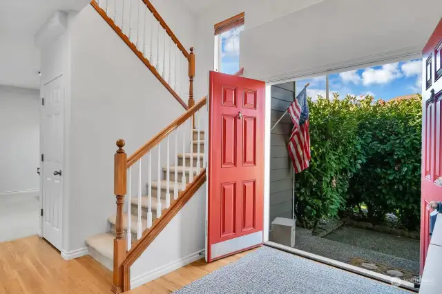 Grand entrance into foyer