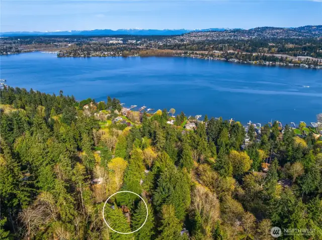 A hidden gem with southwest exposure to the lake.