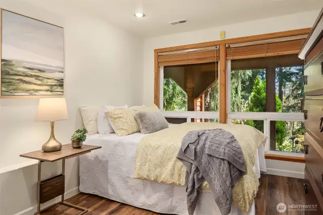 The 2nd bedroom on the lower level.