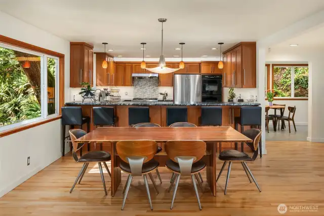 A beautifully staged dining room - enjoy a dinner party of any size.