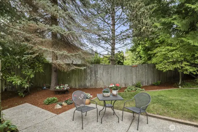 Imagine morning coffee on the patio.