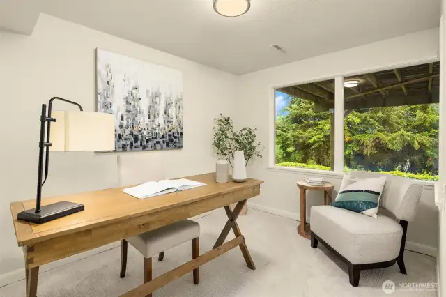 Lower level office. It could also be a 5th bedroom.