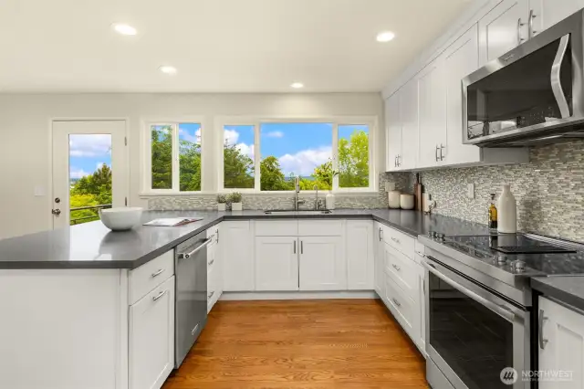 Kitchen sink with a view- a great place to do the dishes.