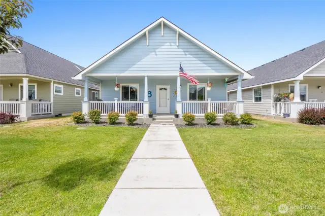 Welcome Home!  You'll love the covered porch that has a walking path out front and quiet neighbors.