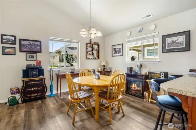 Enjoy lots of space in the dining room for a larger table or even room for a desk or China buffet.