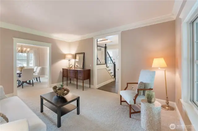 Formal living and dining rooms