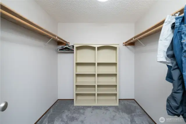 Large walk-in closet in primary