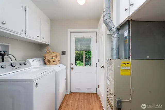 Utility room; newer hot water heater