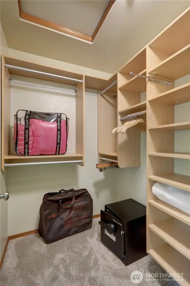 The spacious walk-in close in the primary suite