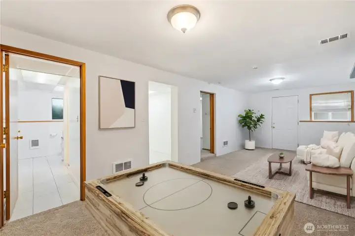 Great Room Downstairs in Lock-Off Basement with Separate Entry and Parking