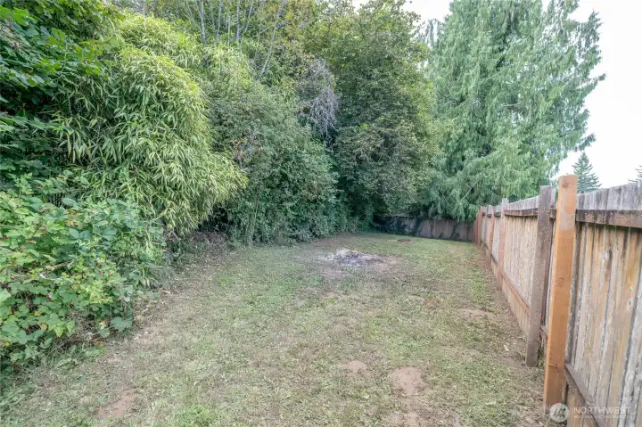 Fire Pit beyond fence line