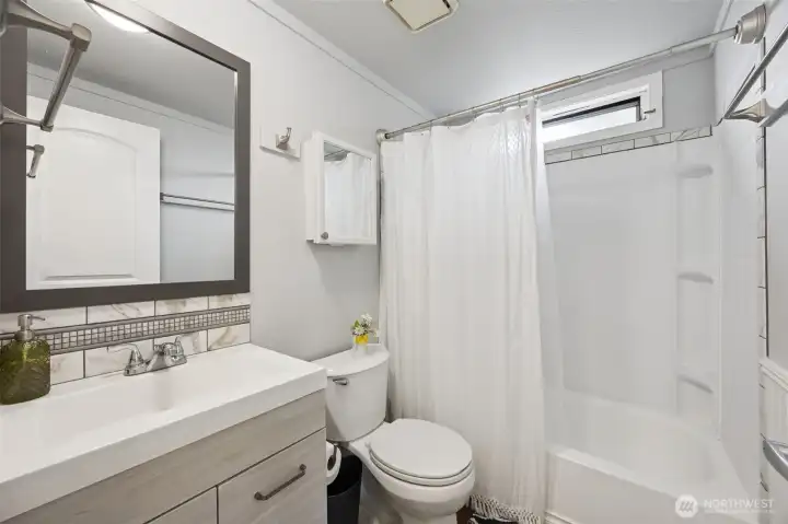 Updated hall bathroom.