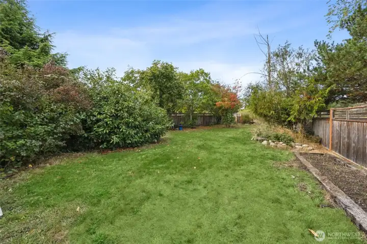 Fully fenced yard.