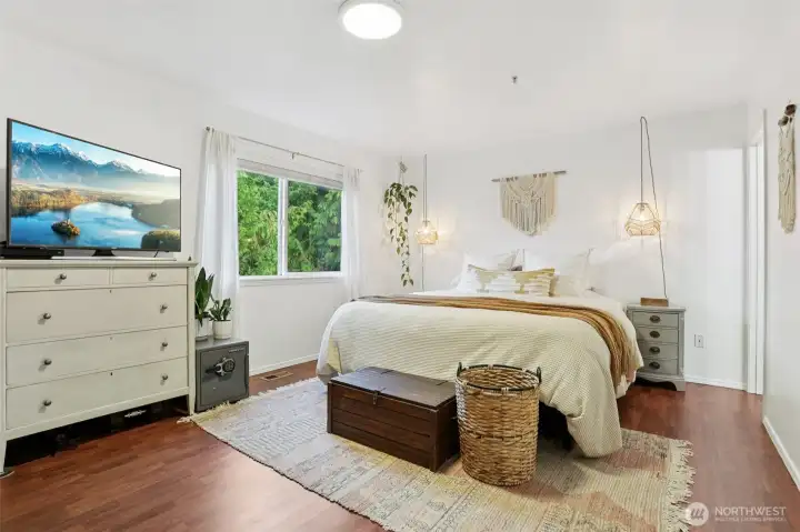 Generous primary bedroom