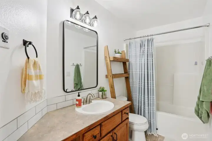 Lower full bathroom (not in photo is also the laundry area)