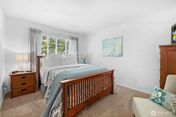Spacious primary bedroom