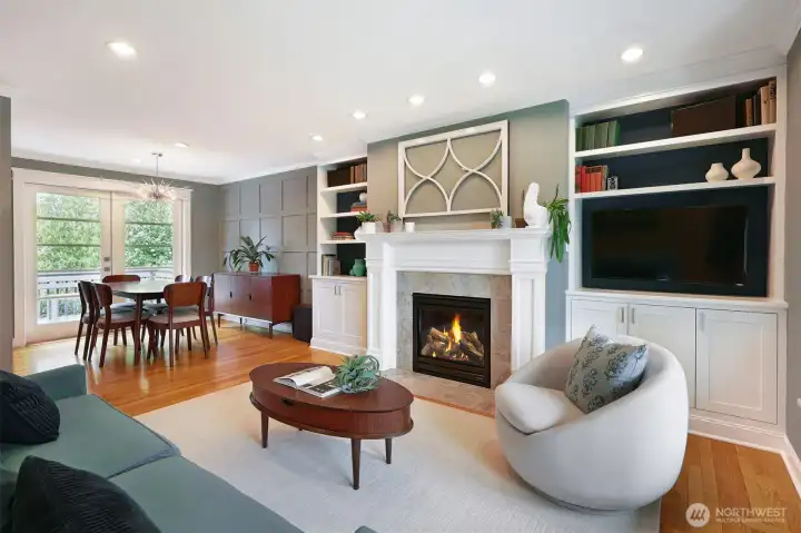 The main level has the perfect open flow for hosting gatherings of any size, or lazy weekends at home.