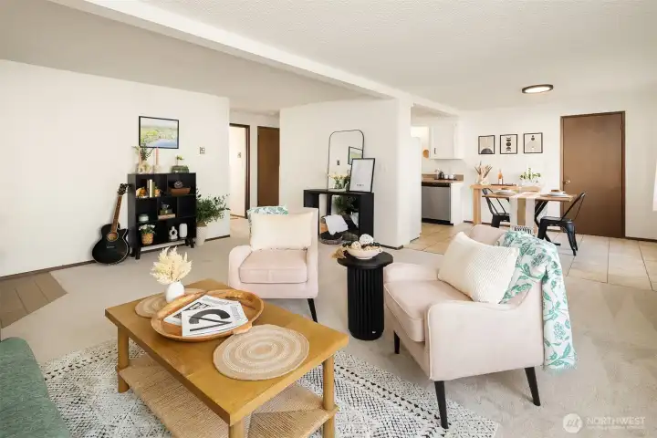 Good size living and dining