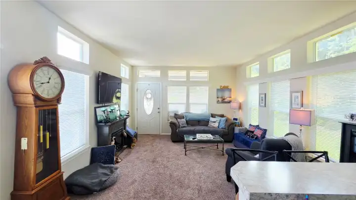 View from Kitchen area towards LR and front door
