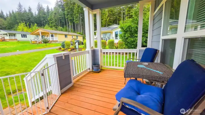 Front covered porch to enjoy your morning coffee