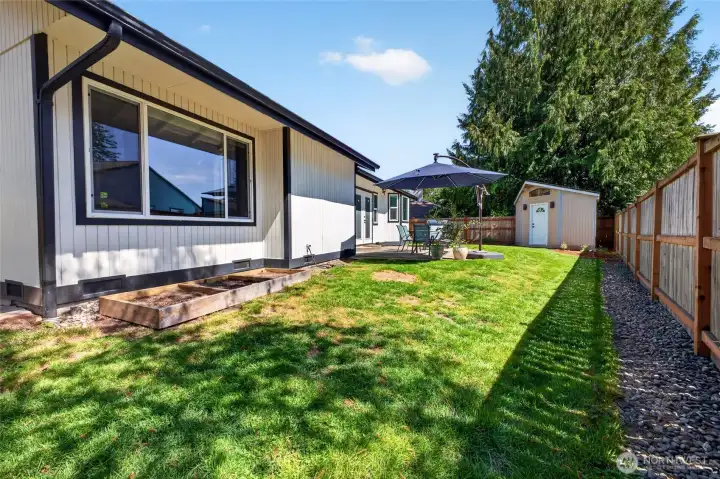Spacious backyard. Fully Fenced