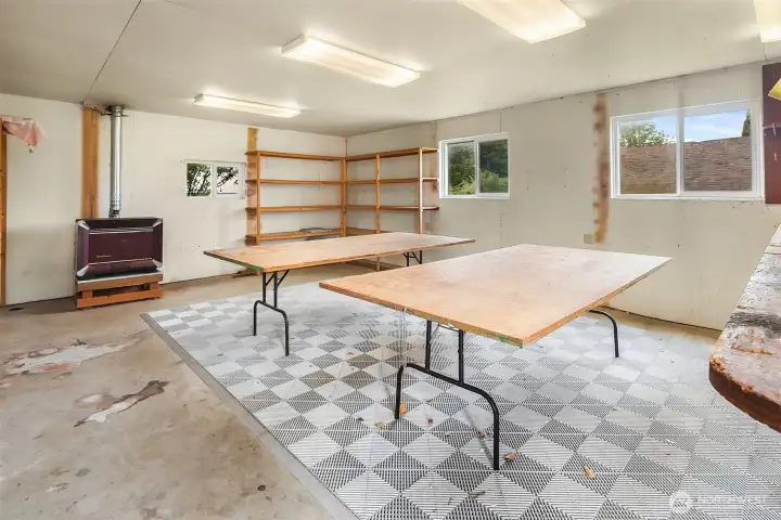Shop that is attached to the garage