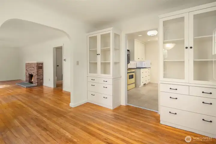 Charming built-in cabinets