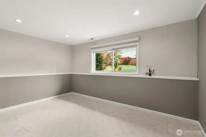 family room on lower level