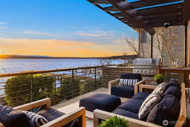 Large deck off main level living room.