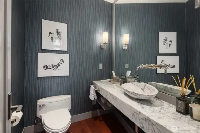 Half bath on main level.