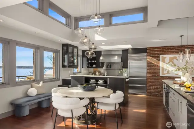 A true chef’s kitchen with butler pantry wing and impeccable appointments throughout.