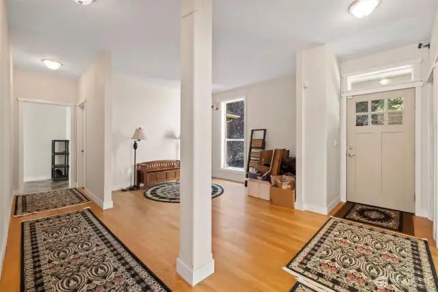 Hallway to garage entrance.