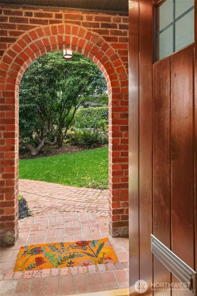 Cover Arch doorway is charming & practical