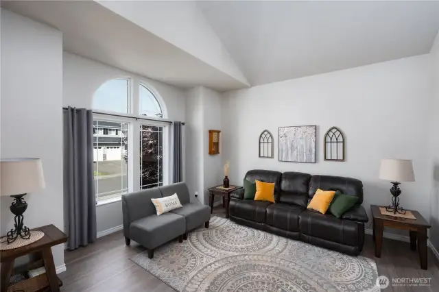 Vaulted ceilings and natural light!