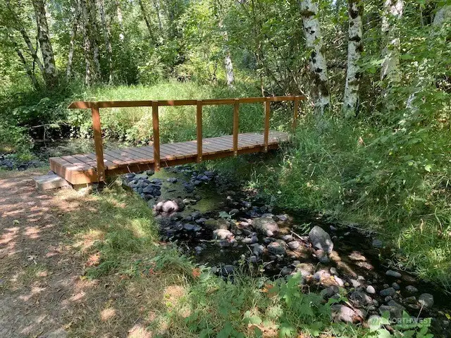 Small bridge near pond