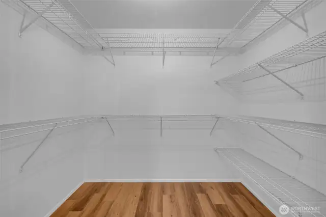 Large walk-in closet in primary