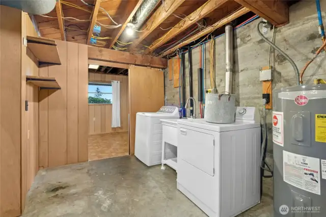 Unfinished basement areas are ready for your ideas. Need another bedroom? Add a kitchen and you have a sweet mother-in-law/ADU.