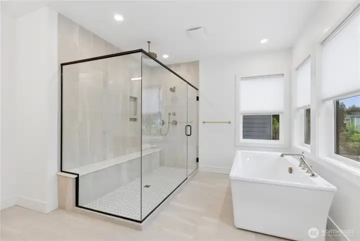 Primary Bath with Shower and Soaking Tub