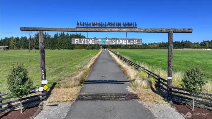 The recognizable Flying M Stables entry is familiar to horseman for nearly 40 years!