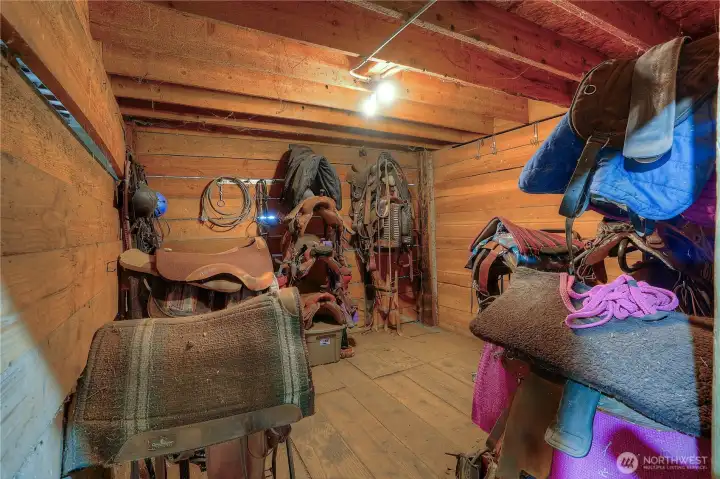 One of three boarder tack rooms.