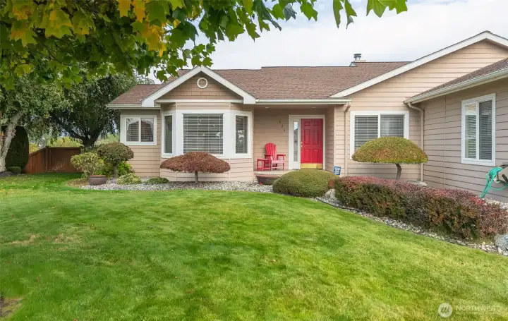 Inviting Front Entry with a charming covered porch.