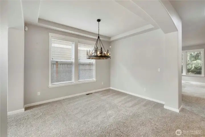 Formal Dining Room with Coffered Ceilings