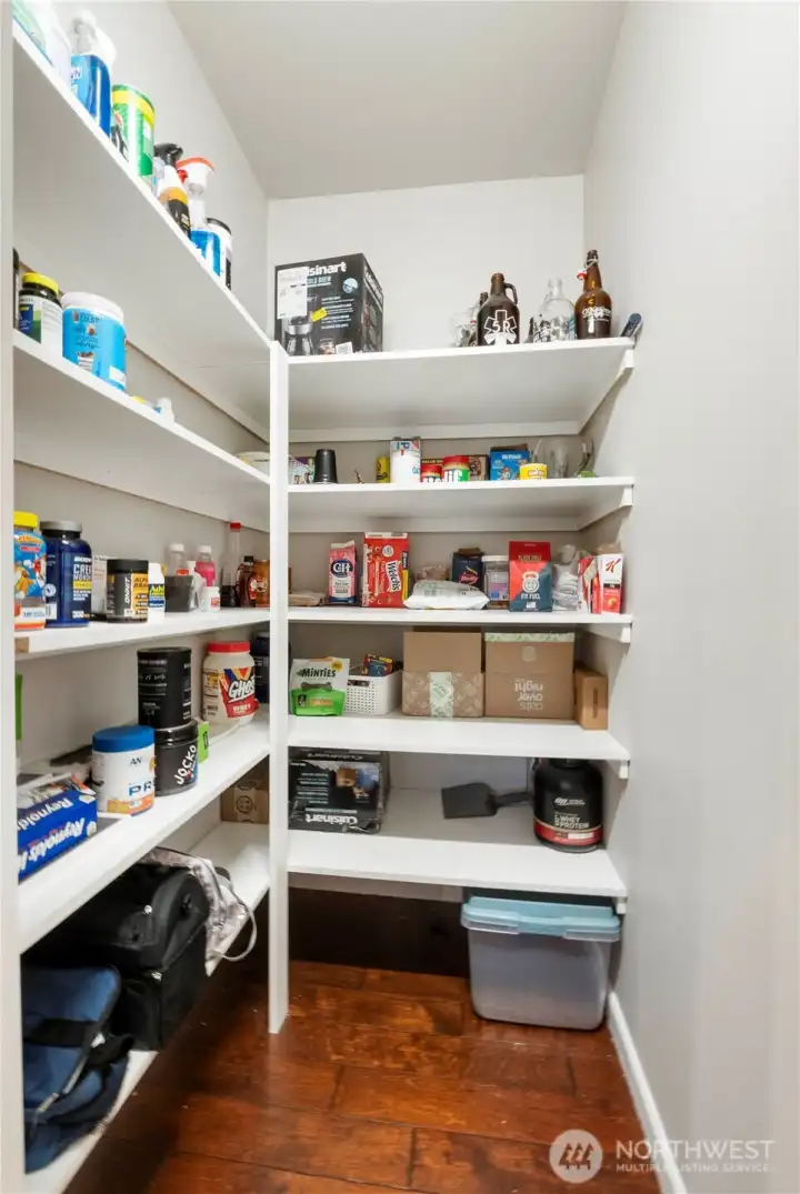 Walk in & Lighted Pantry