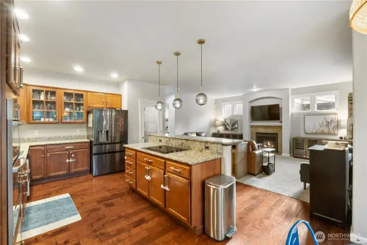 Kitchen to Living Room - The heart of the Home .