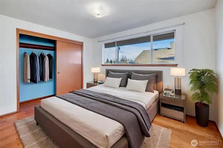 Bedroom 3 with West facing window. (VR staged)