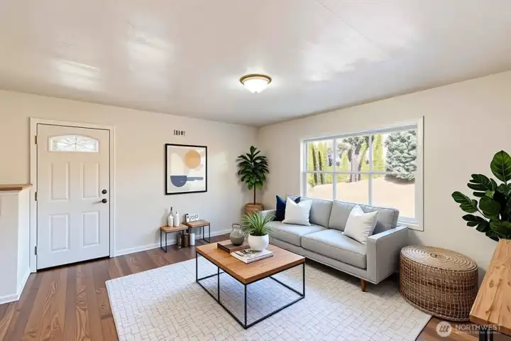 Unit A - Living Area (Virtually staged)